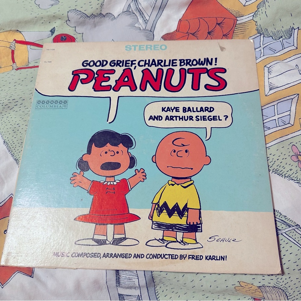 Peanuts - Charlie Brown Music Vinyl Record - true vintage! Bundle to save